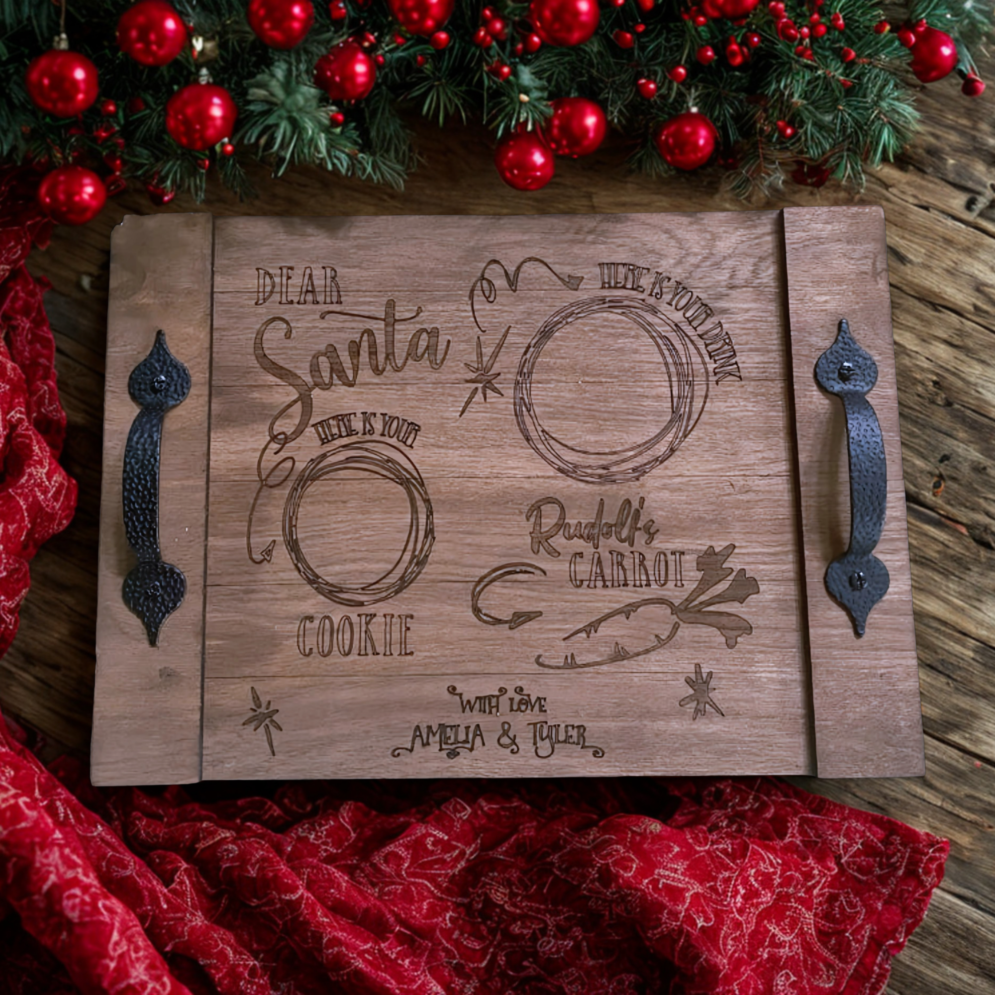 🎄   Santa’s Cookies Tray — Personalized Christmas Eve Board