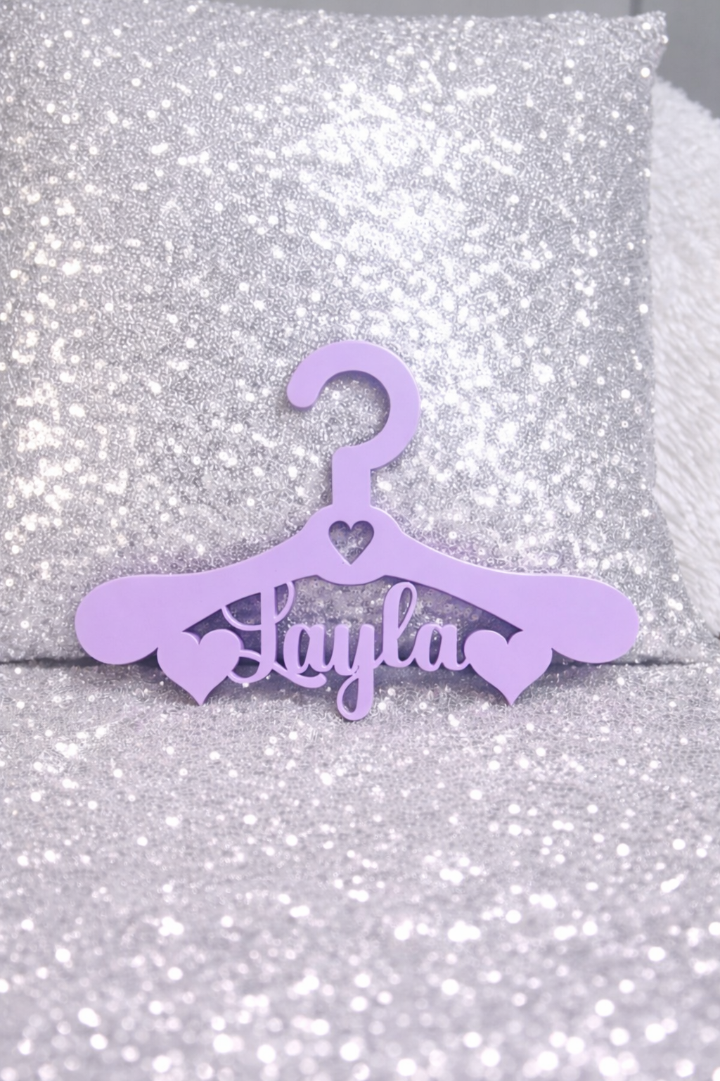 Personalized Newborn Name Baby Hanger Custom Laser Created Infant Keepsake Shower Gift