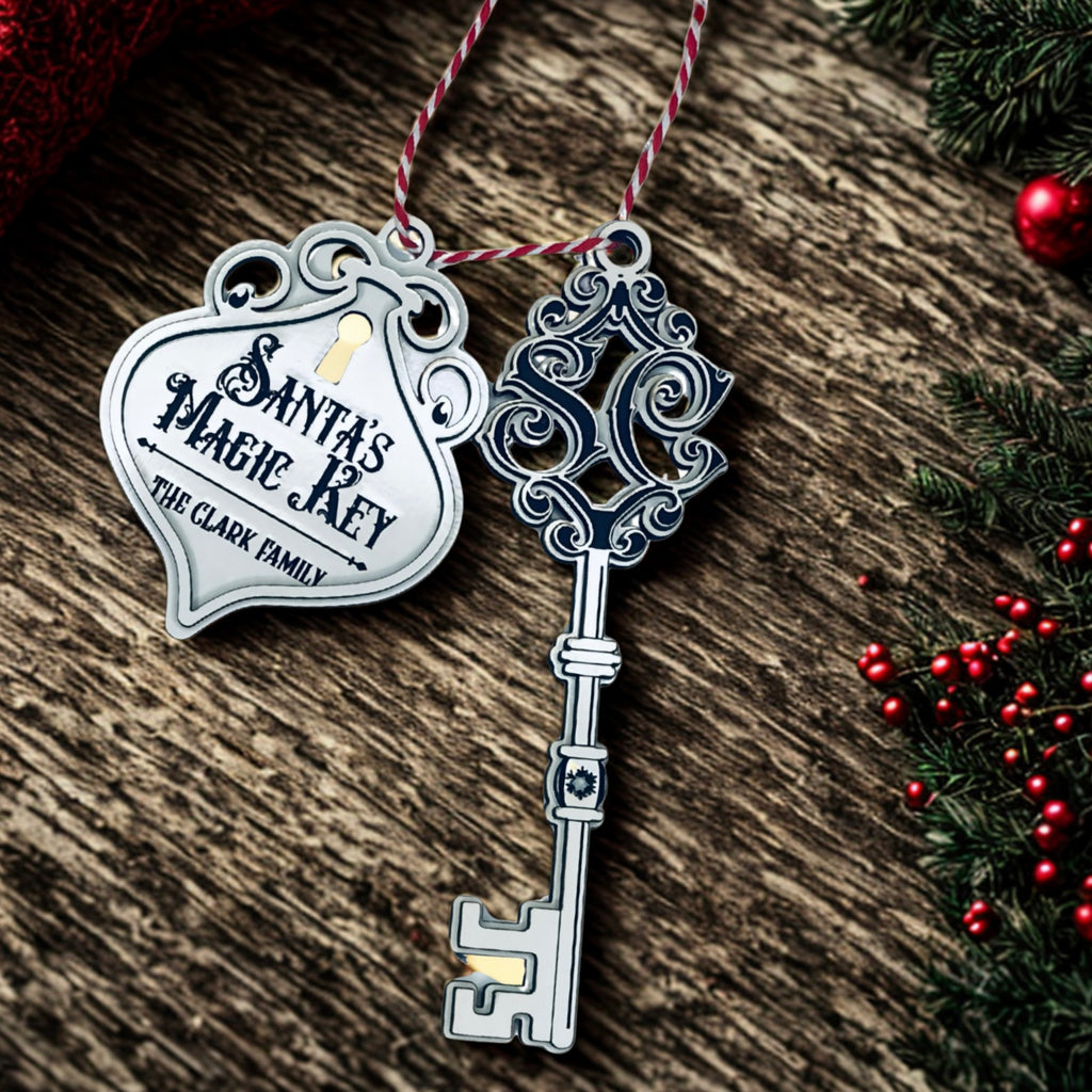 ✨ Santa’s Magic Key • Personalized Family Ornament