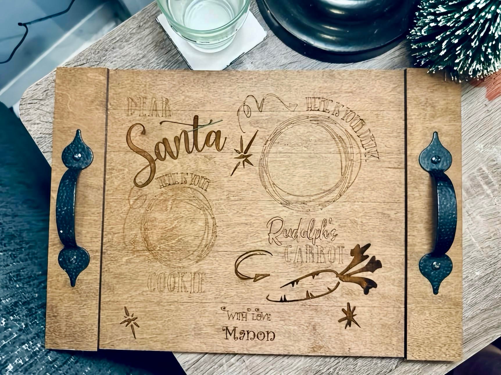 🎄   Santa’s Cookies Tray — Personalized Christmas Eve Board