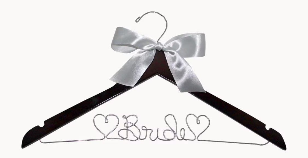 Custom Bride Hanger Personalized Wedding Dress Hanger with Handmade Wire Name