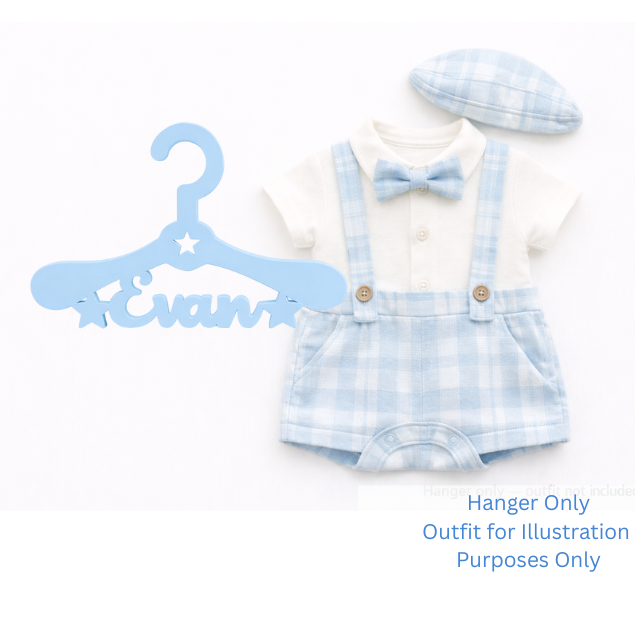 Personalized Newborn Name Baby Hanger Custom Laser Created Infant Keepsake Shower Gift
