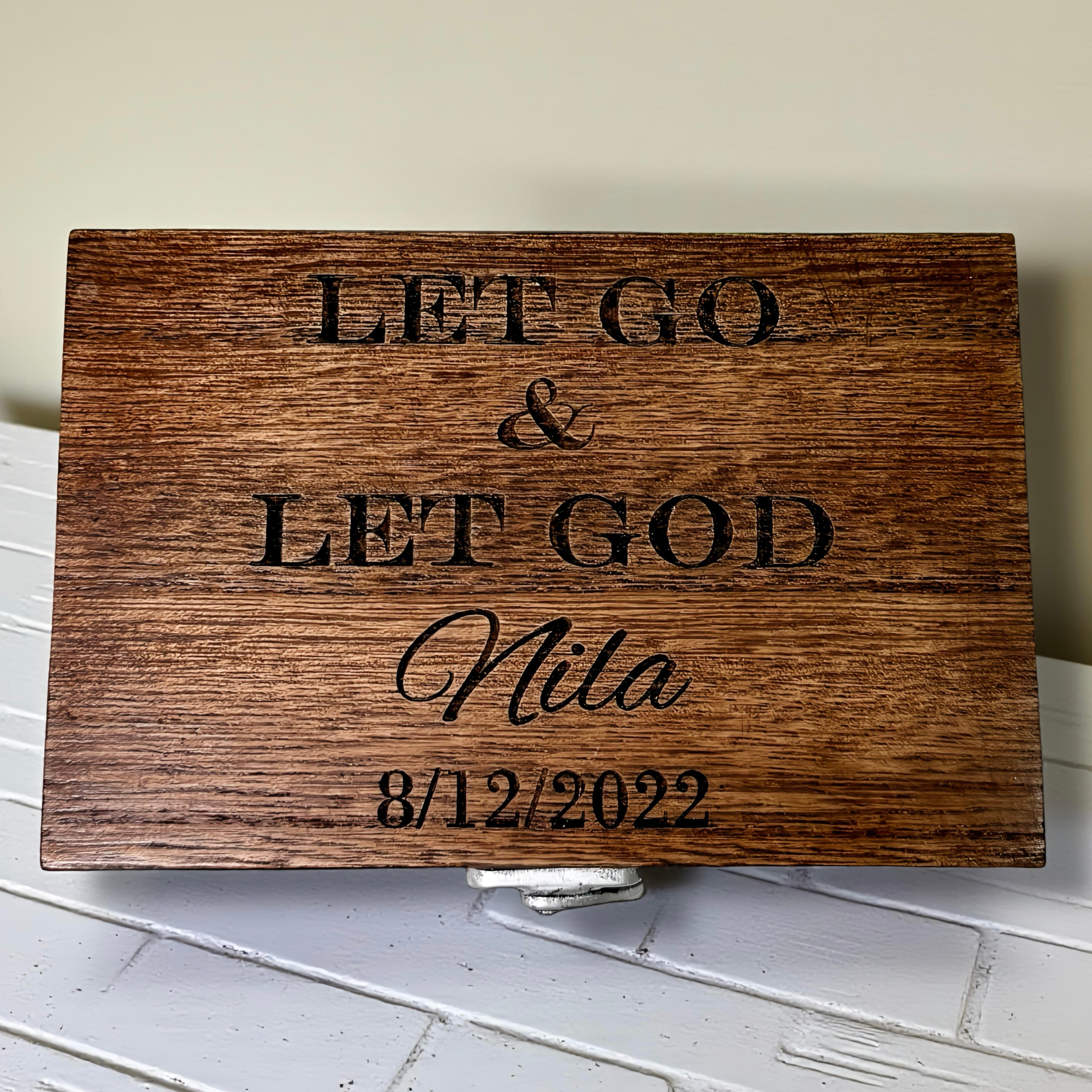 Personalized God Box | Sobriety Gift | Custom Engraved Wooden Recovery Journey Keepsake