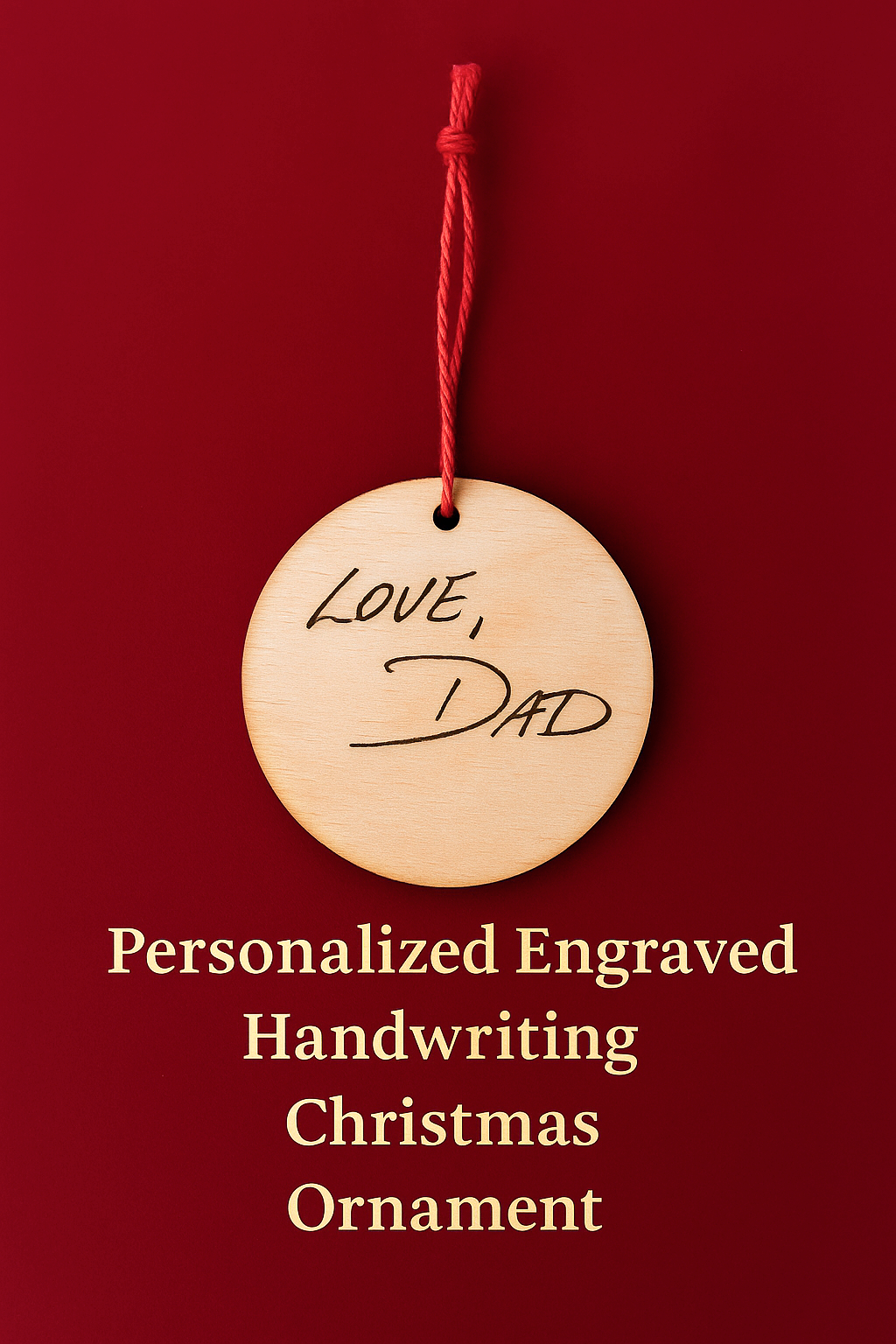 Personalized Handwriting Christmas Ornament • Memorial Keepsake • Engraved Signature Ornament • Custom Handwriting Gift • Heart or Round
