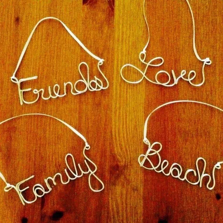 Personalized  Ornament • Custom Name Ornament • Handmade Wire Christmas Decor