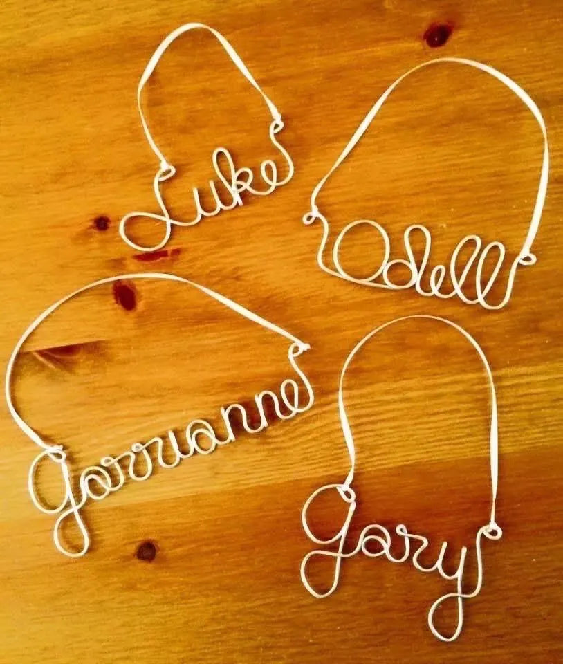 Personalized  Ornament • Custom Name Ornament • Handmade Wire Christmas Decor