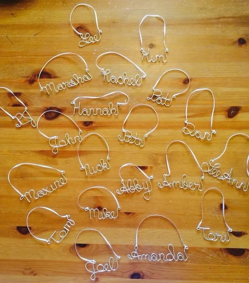 Personalized  Ornament • Custom Name Ornament • Handmade Wire Christmas Decor