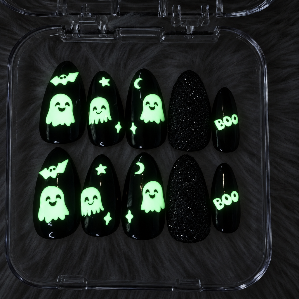 Boo Baby Glow in the Dark Halloween Press-On Nails
