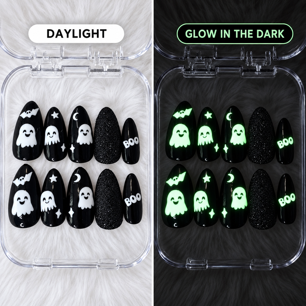 Boo Baby Glow in the Dark Halloween Press-On Nails
