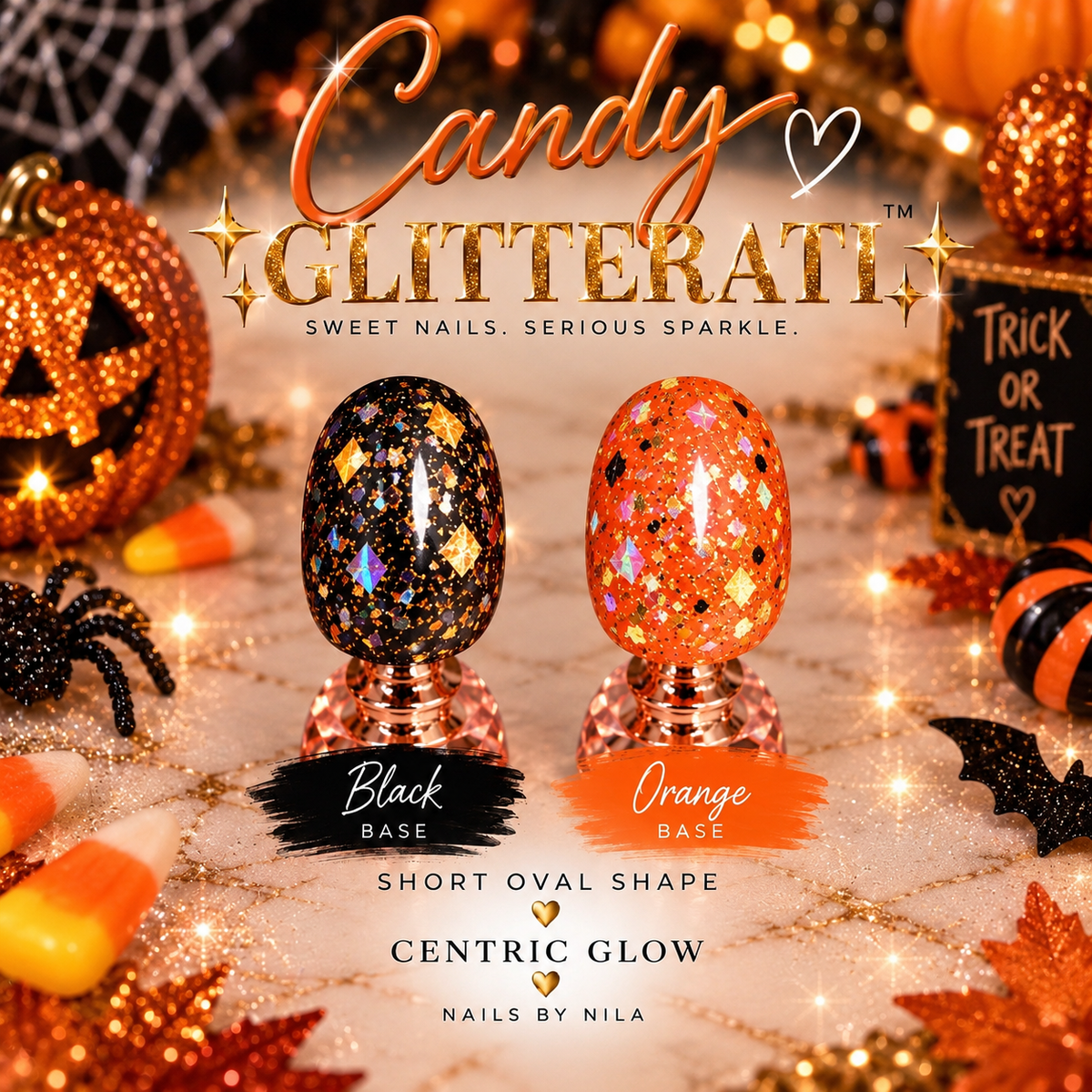 Halloween Glitterati™ Press-On Nails