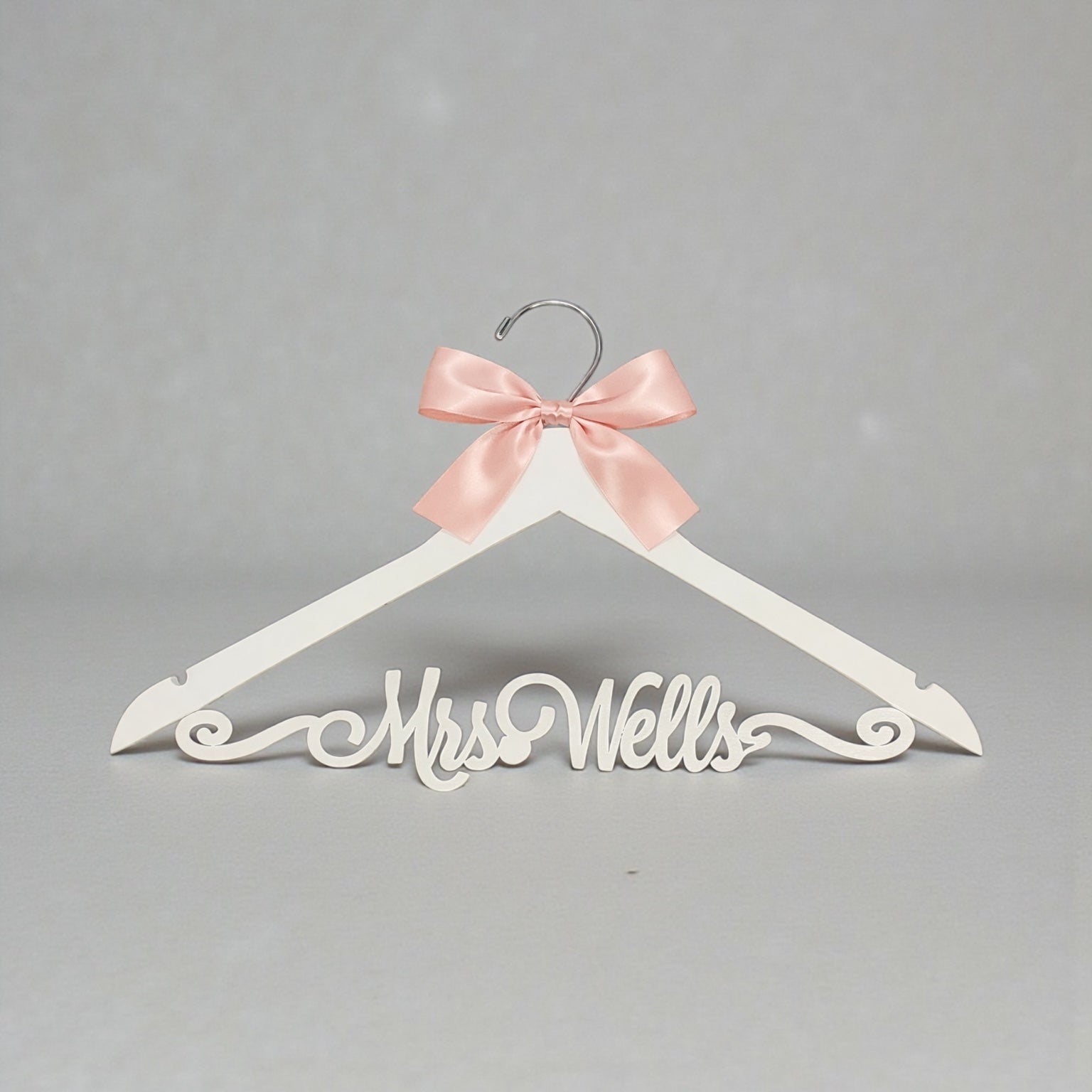 Custom Personalized Wood Wedding Hanger Custom Swirl Ornate Name Wedding Dress Bride Keepsake