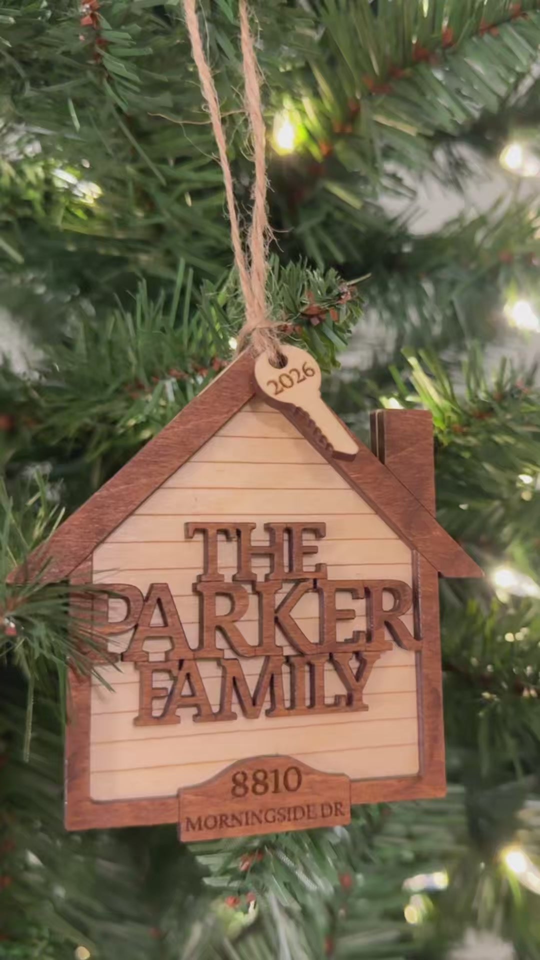 Christmas house ornament family keepsake
