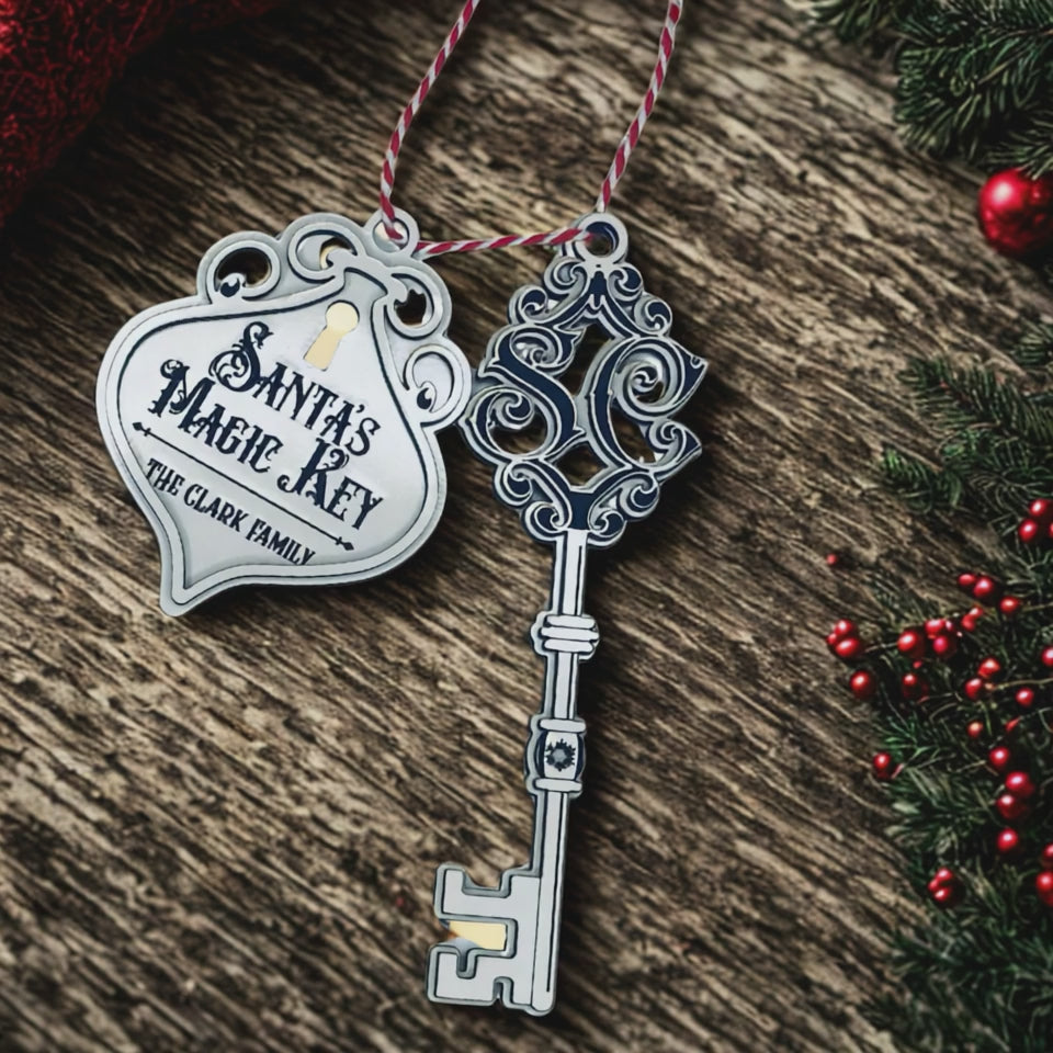 ✨ Santa’s Magic Key • Personalized Family Ornament